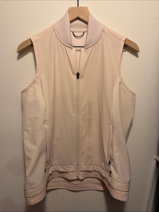 adidas Jackets & Blazers - Adidas Sleeveless Zip Front Vest in Light Blush